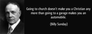 Billy Sunday going to church quote